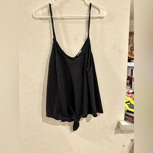 Casual Women's country black Top from Buckle- Tie in front